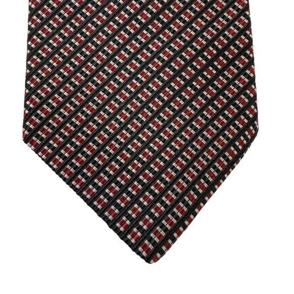 NWT Tommy Hilfiger Mens Check Pattern All Silk Neck Tie Collegiate Preppy Gift - Picture 3 of 14